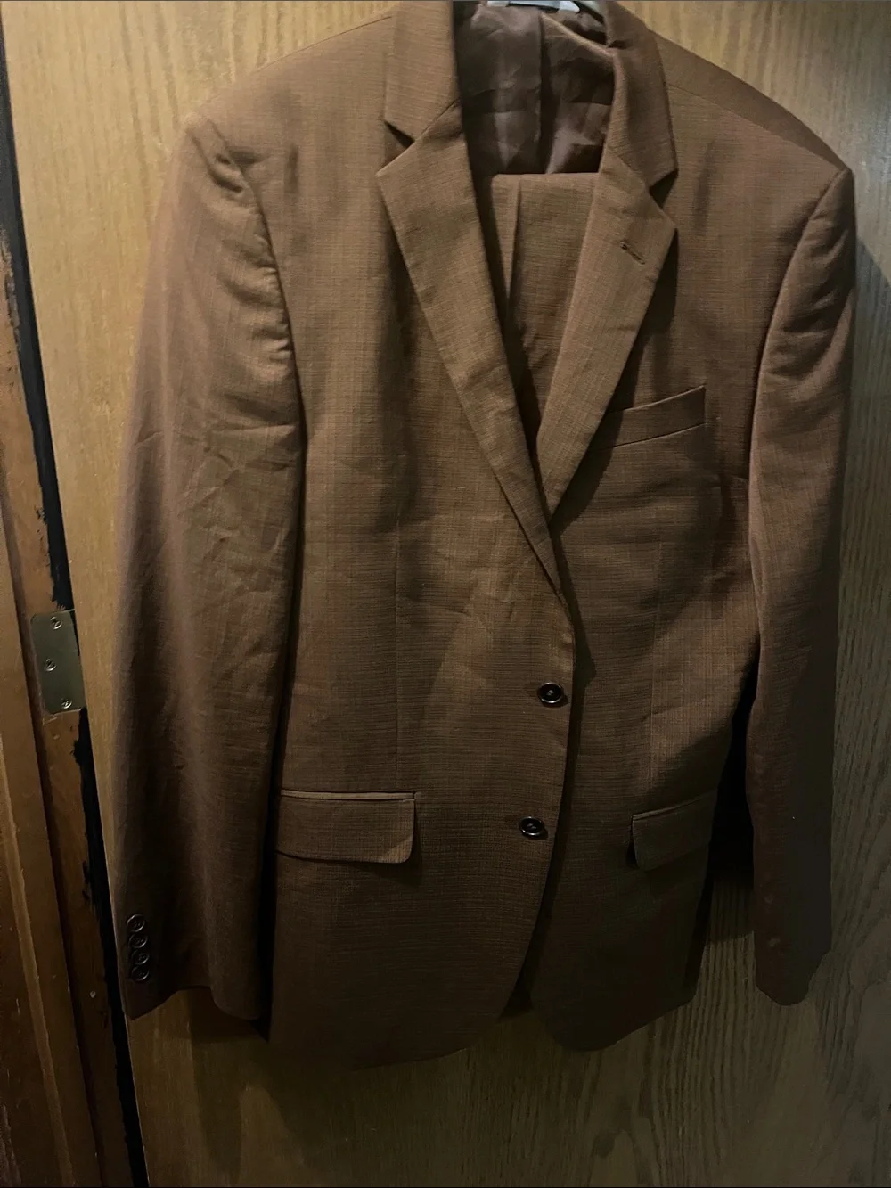 Men's Tailored Brown Two-Button Suit Jacket